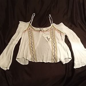 3/$10 Sexy White Cotton Shirt Small Back exposure